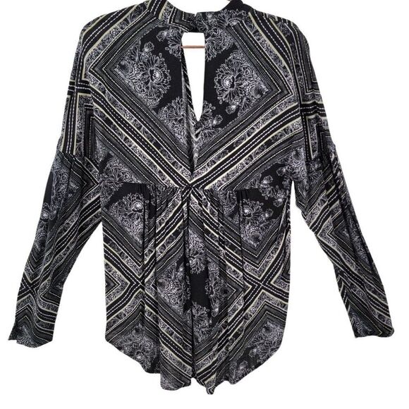 Free People Walking On A Dream Tunic Cutout Flowy Oversized Top Mini Dress XS - Picture 5 of 7